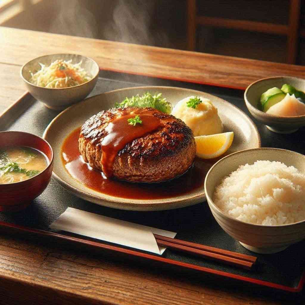 Dalle定食屋のハンバーグ定食