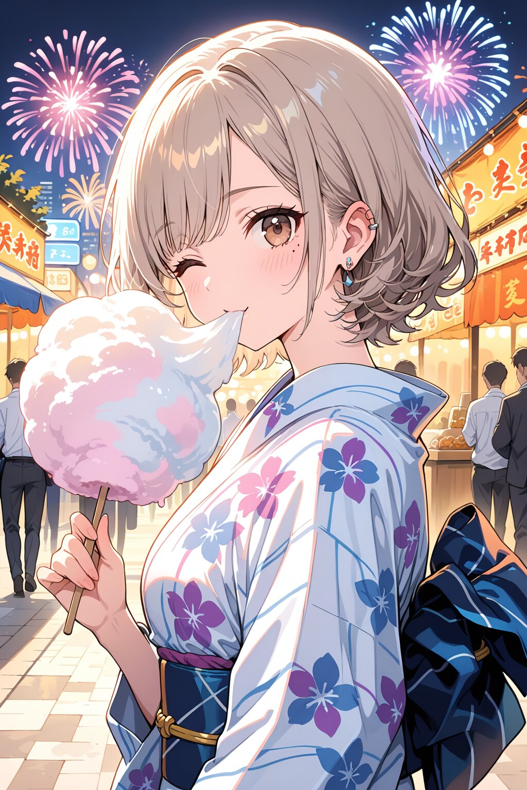 泣きボクロさんと夏祭り | の人気AIイラスト・グラビア