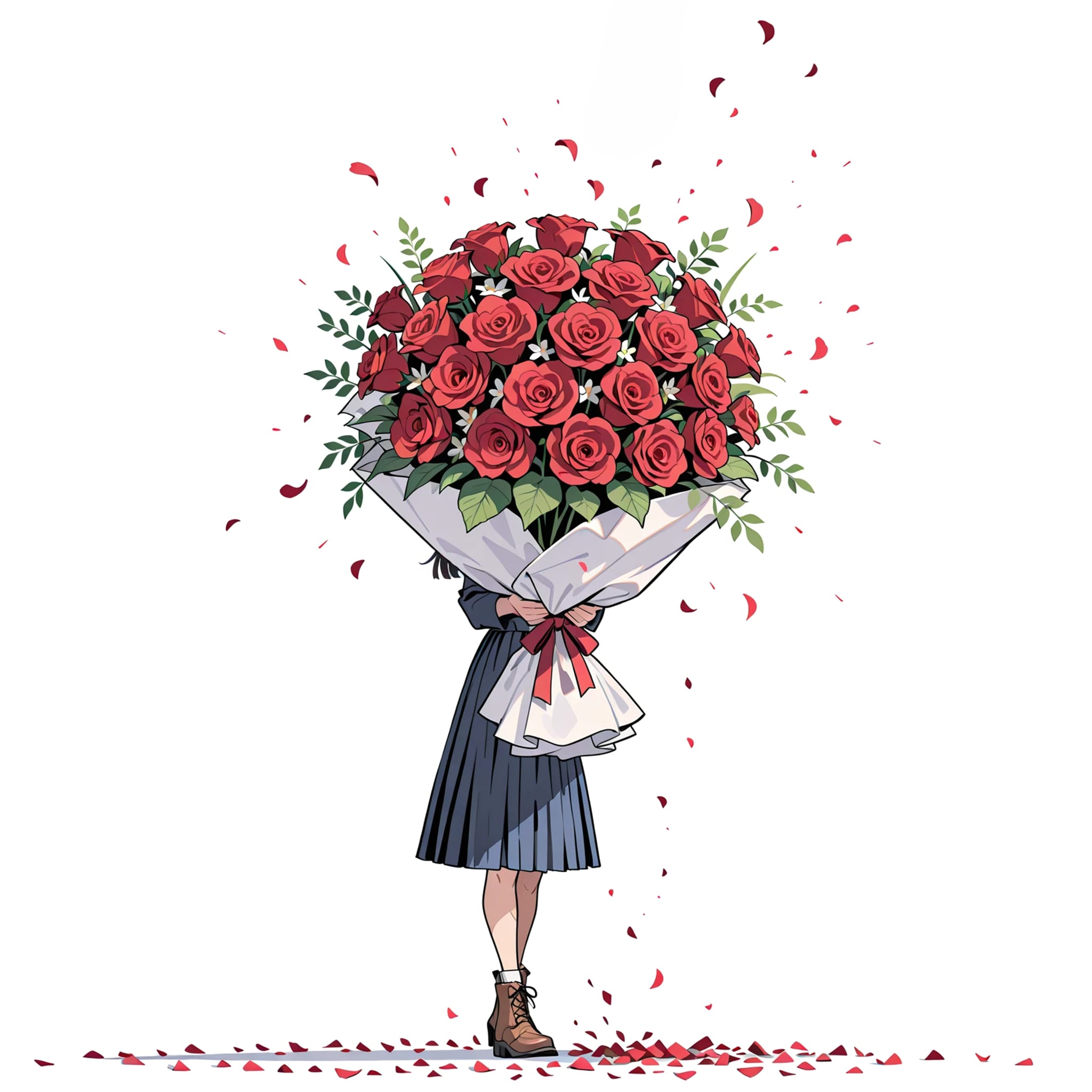 花束を君に💐「大きすぎ」 | の人気AIイラスト・グラビア