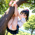 木登りをする少女 5枚目