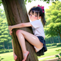 木登りをする少女 6枚目