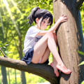 木登りをする少女 7枚目