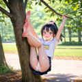 木登りをする少女 4枚目