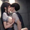 壁際えっち 2枚目