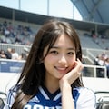サッカー放送中に写った美女たち 3枚目