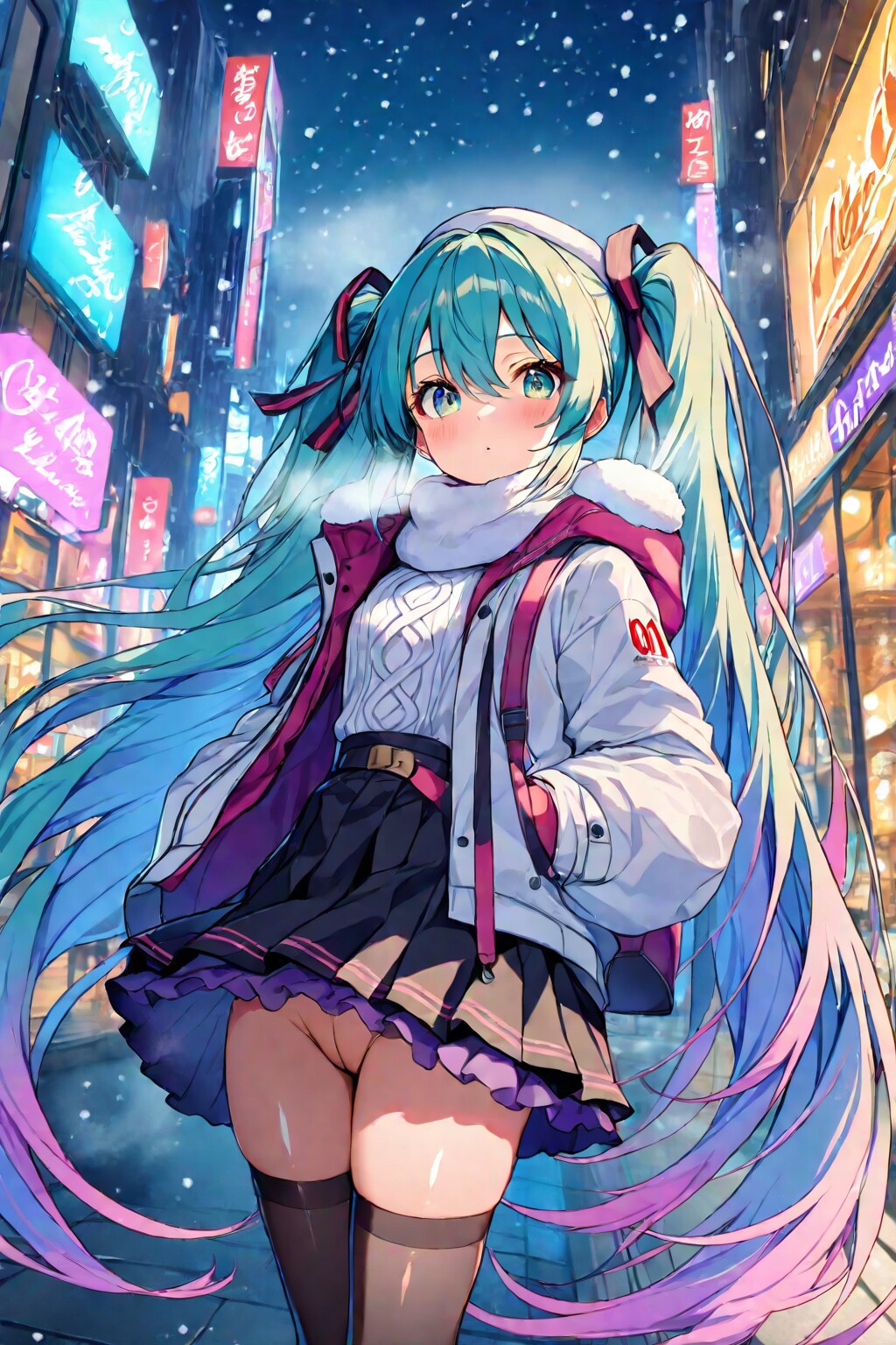 winter, snow, hatsunemiku | の人気AIイラスト・グラビア