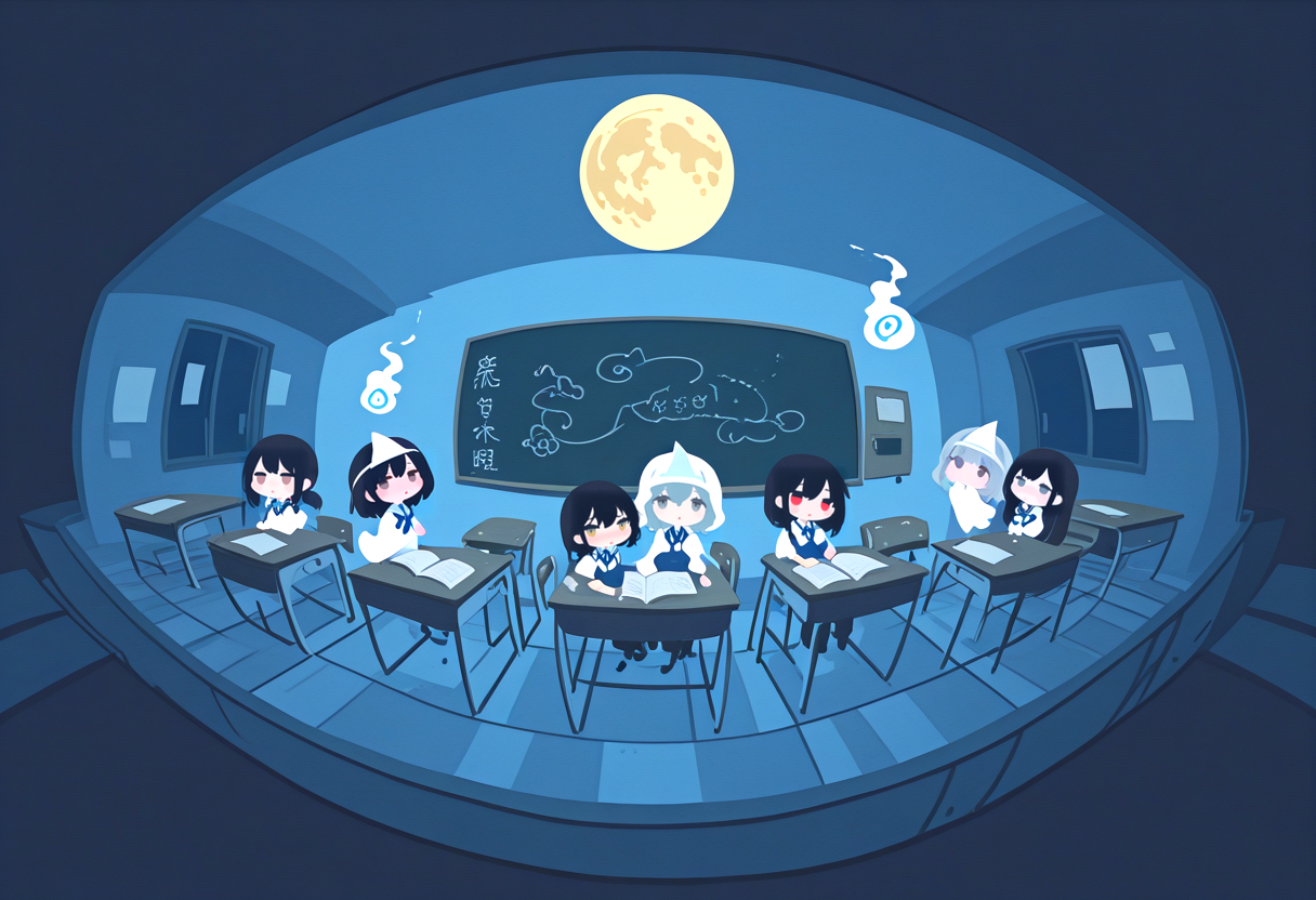 お化けの学校 | の人気AIイラスト・グラビア