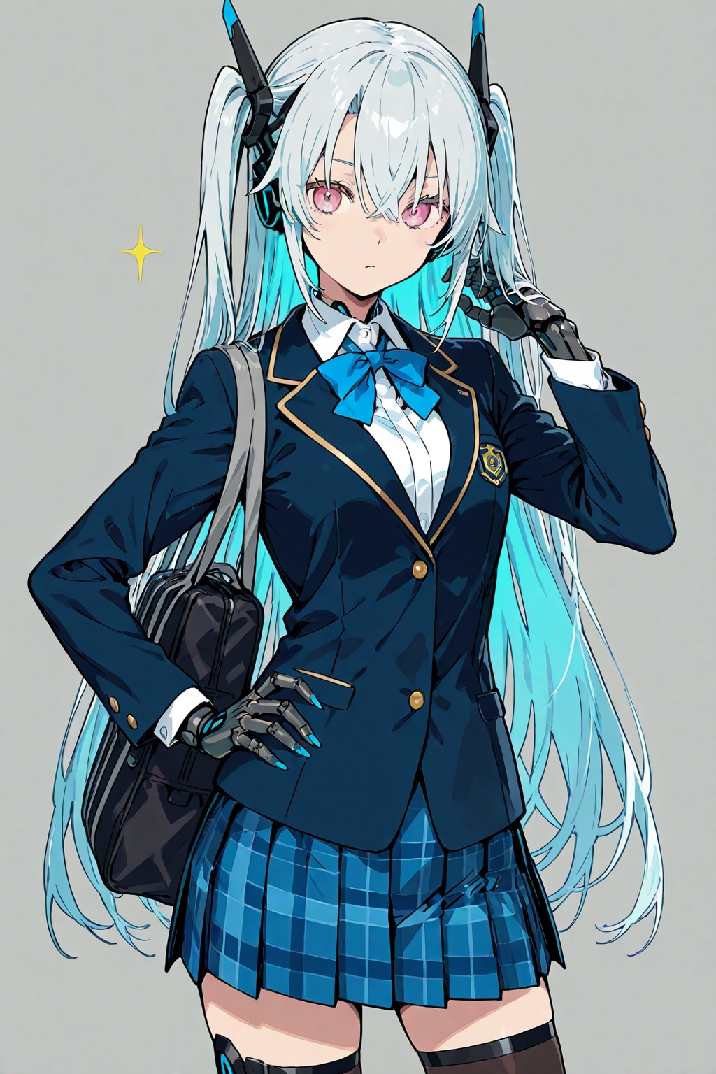 ブレザーを着たサイボーグ少女