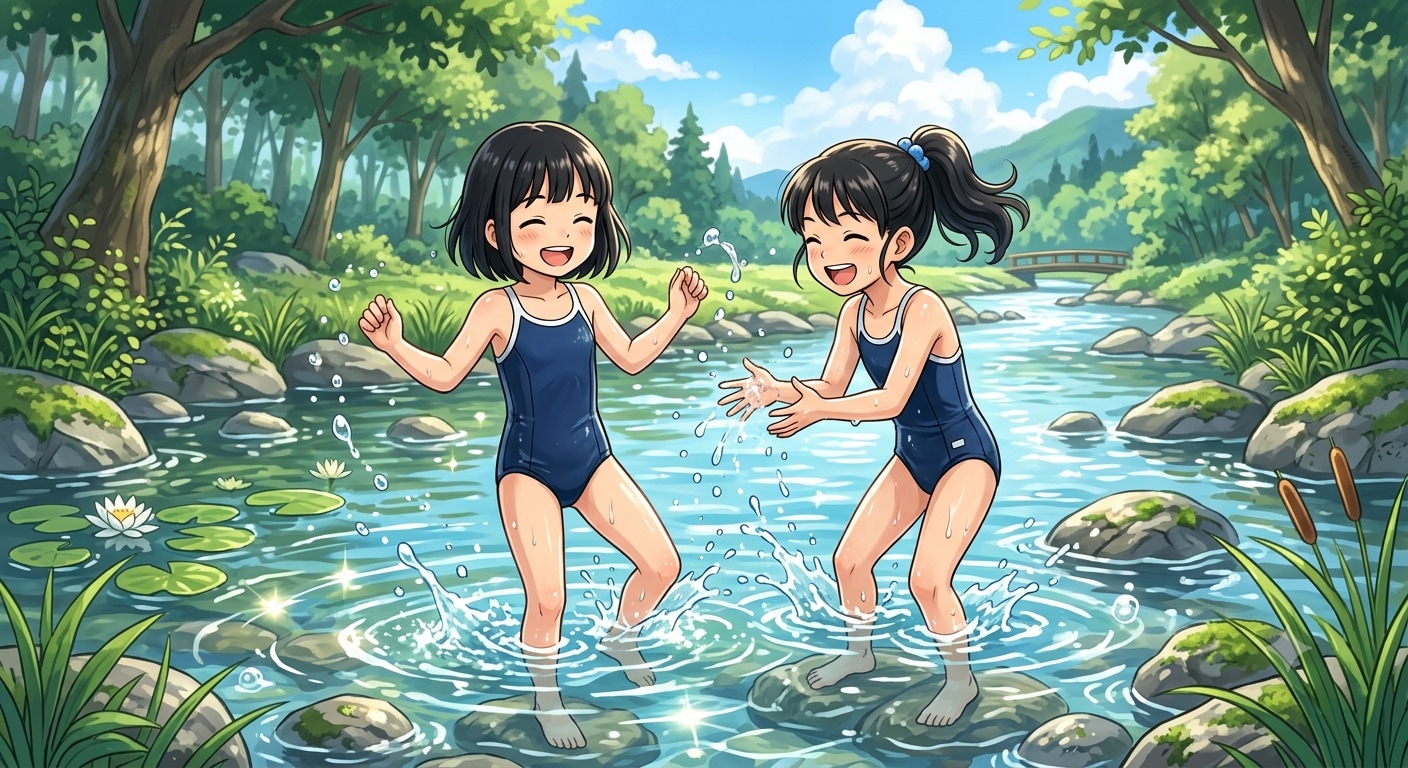 川遊び