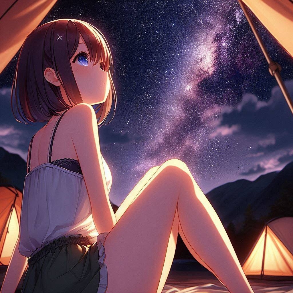 夏の夜空(DALL-E)(24) | の人気AIイラスト・グラビア