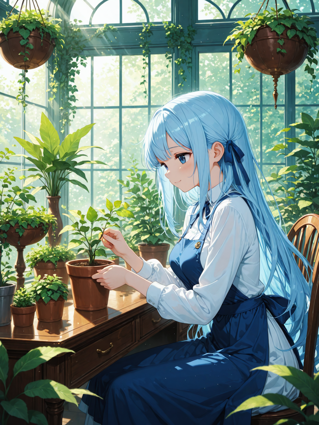 優葵ちゃん、ただいまガーデニング中！🌱🌿