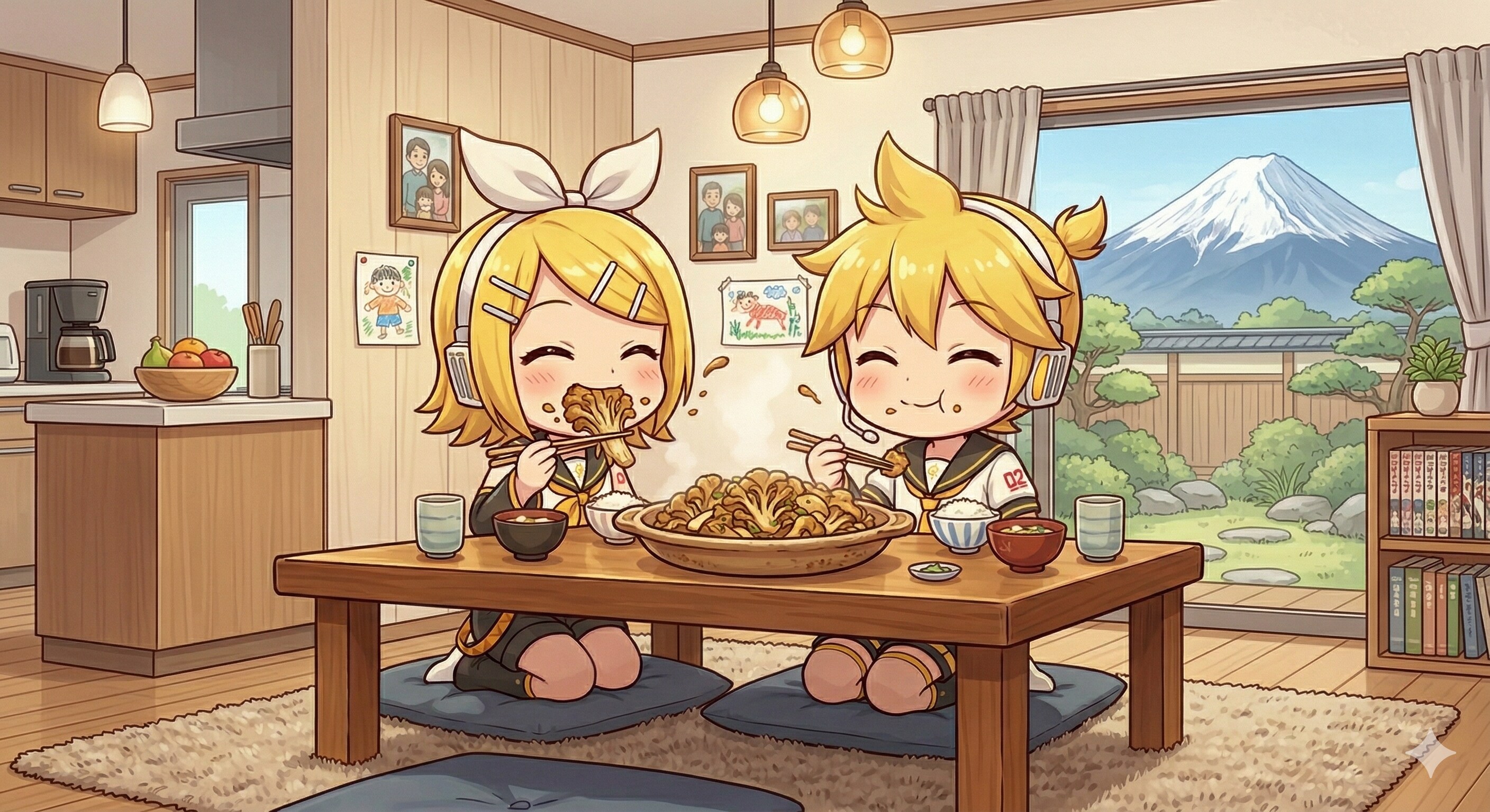今日のお昼はマイタケのソテーです