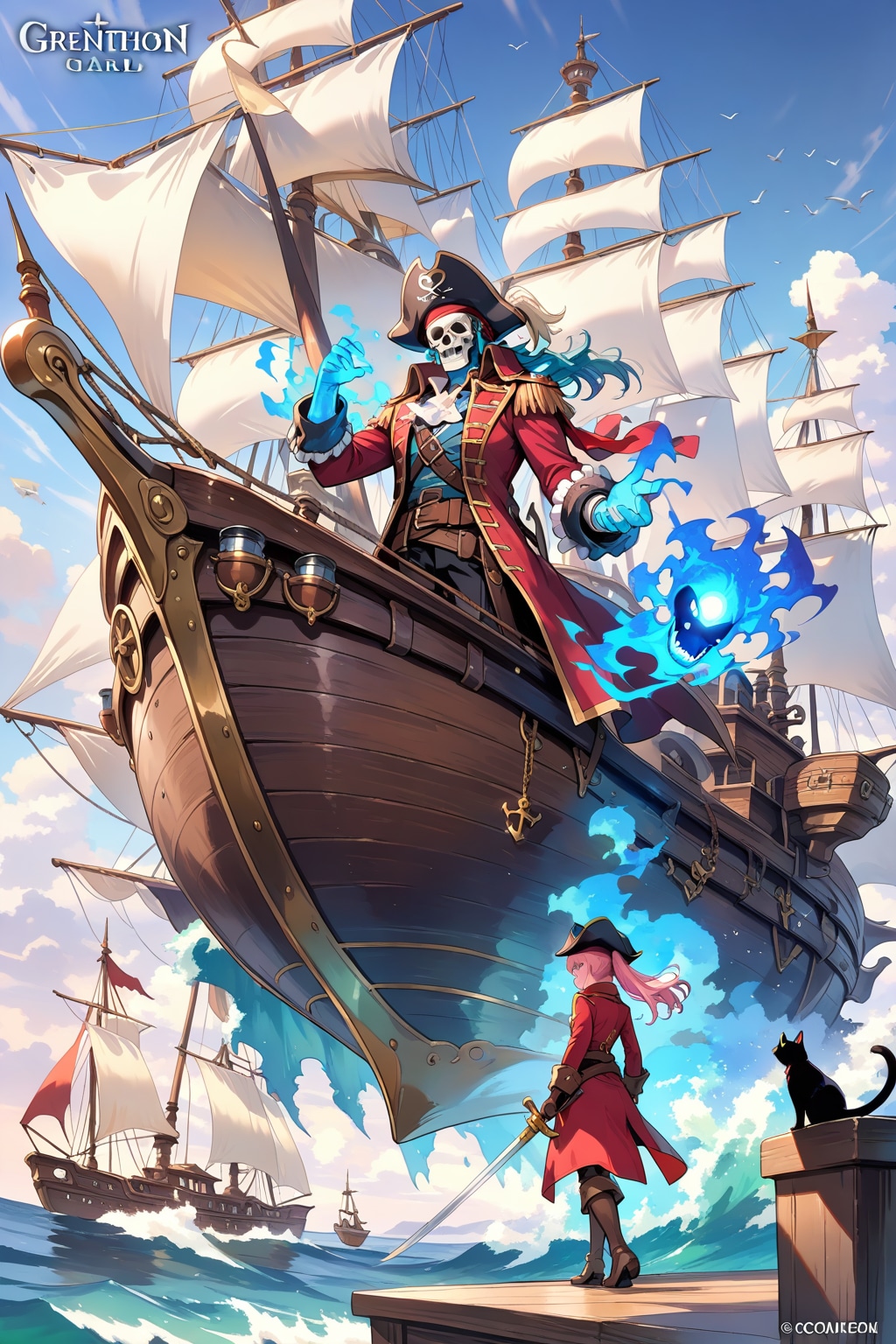 幽霊船長と海賊船
