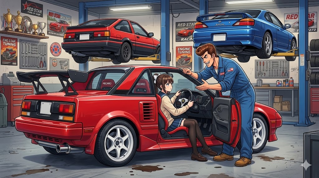 ポニーテールちゃん MR2 AW11 S/C | の人気AIイラスト・グラビア
