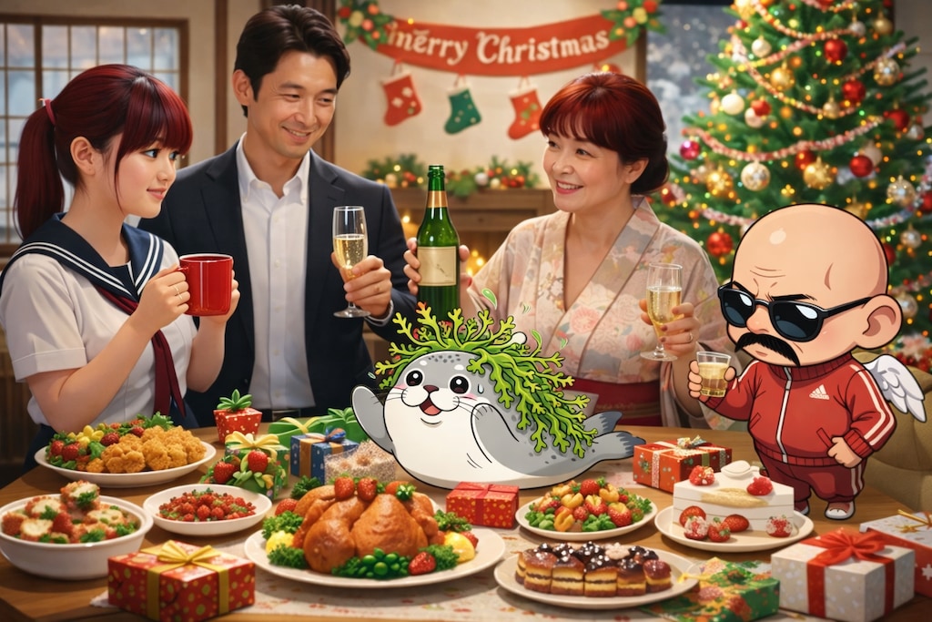 ジタバタ…海藻サラダじゃないよう