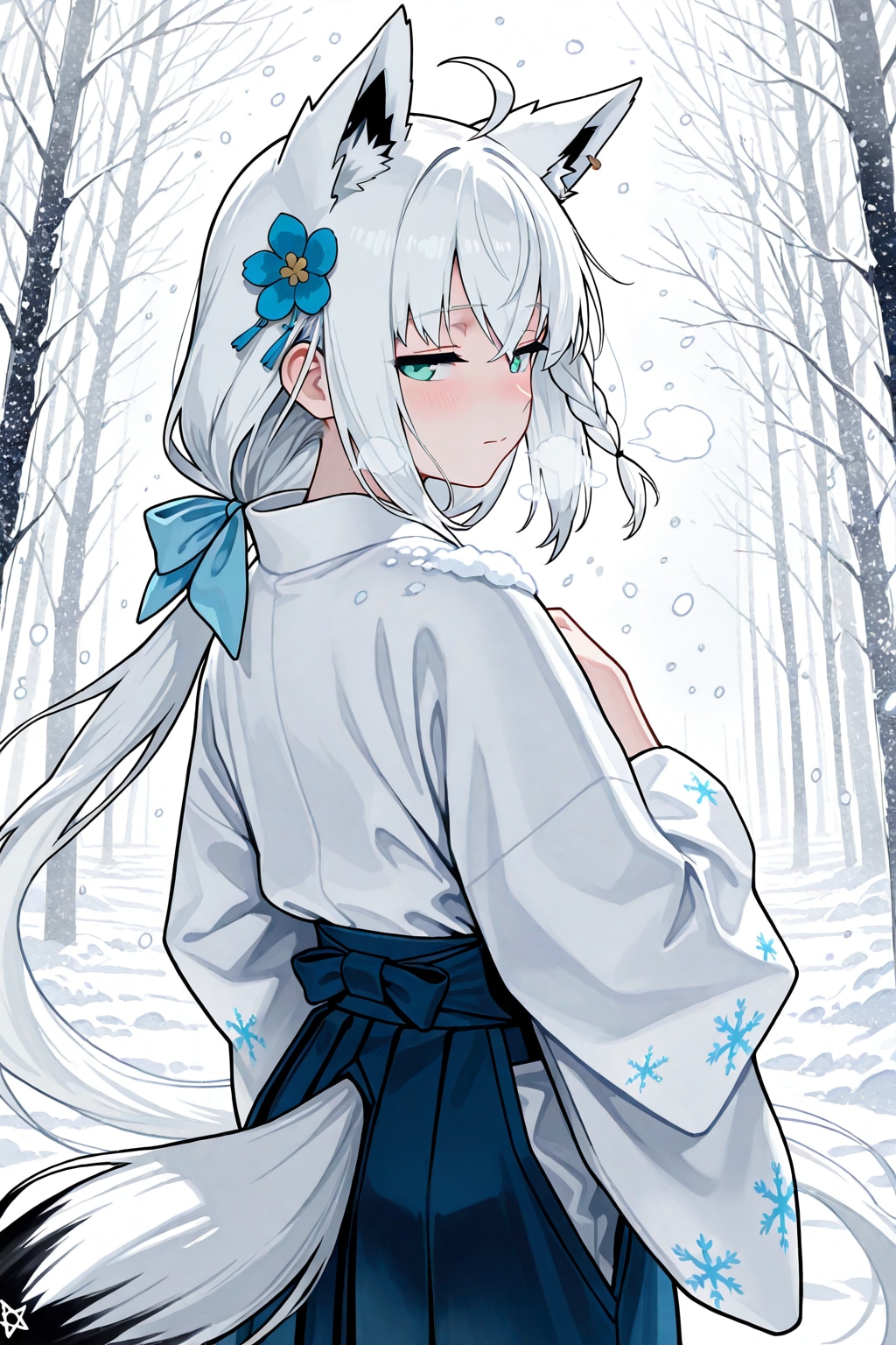 コンコンと降る雪の魔法