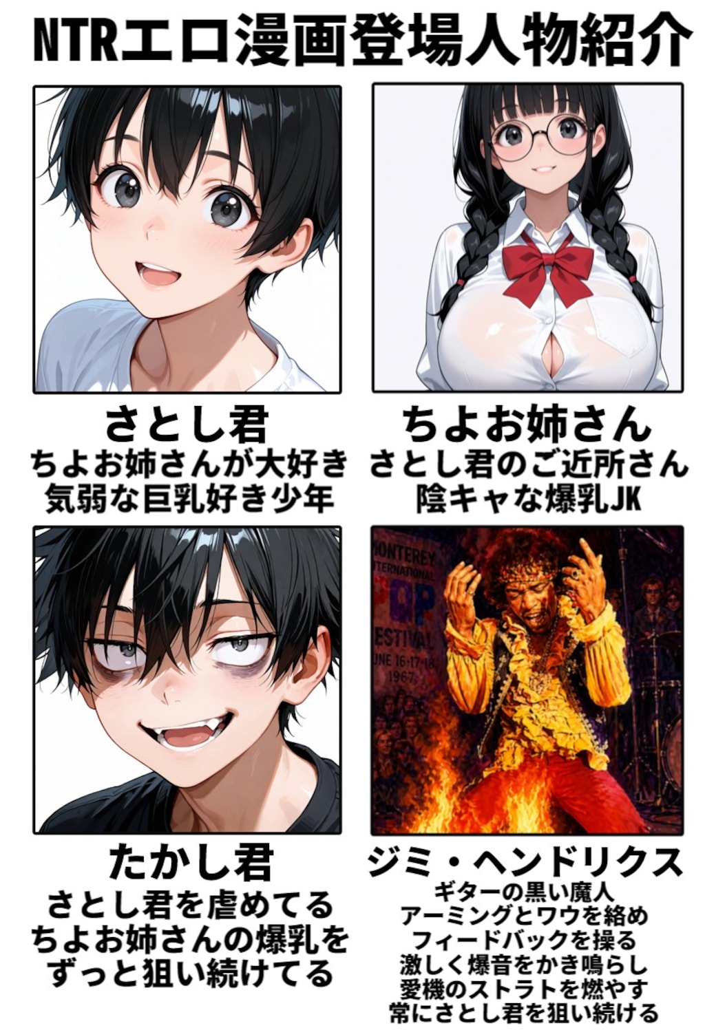 NTRエロ漫画登場人物紹介④
