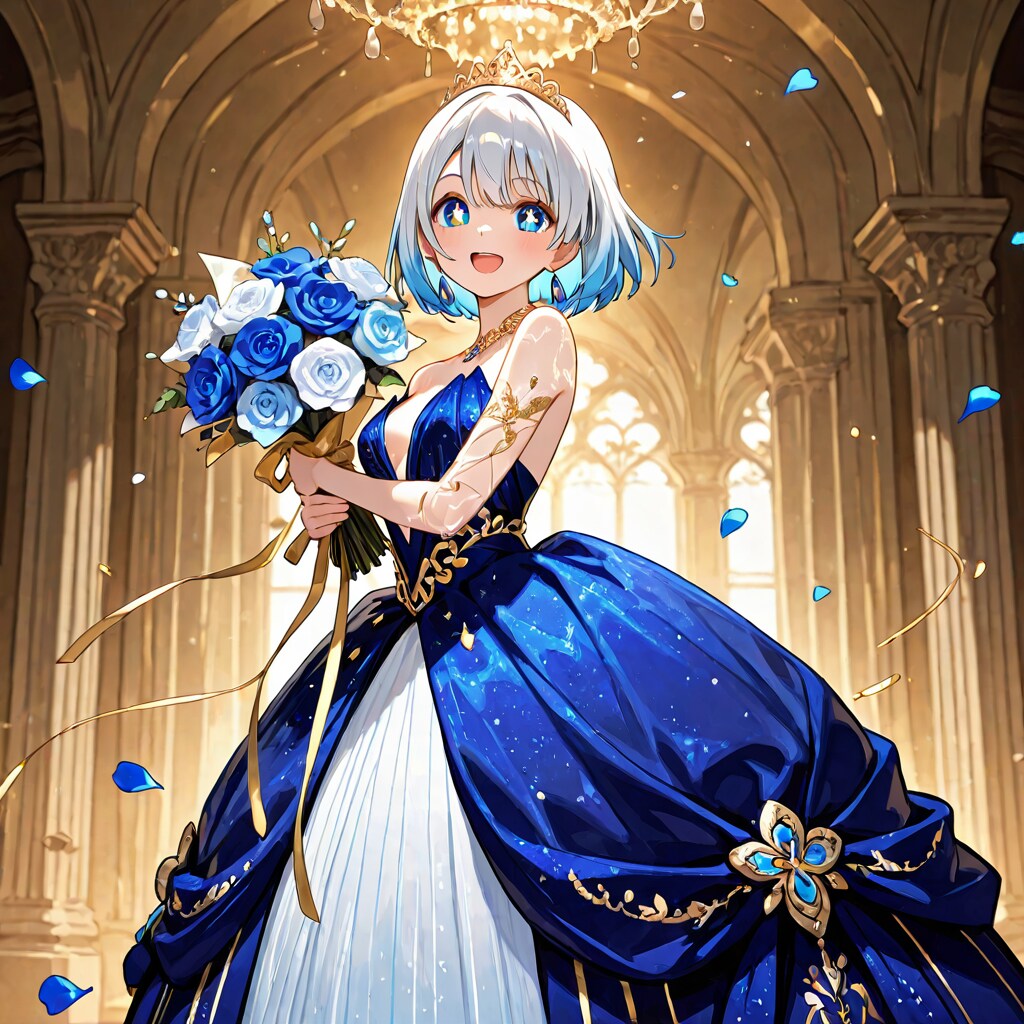 四千の輝き、感謝の青き花束を | の人気AIイラスト・グラビア