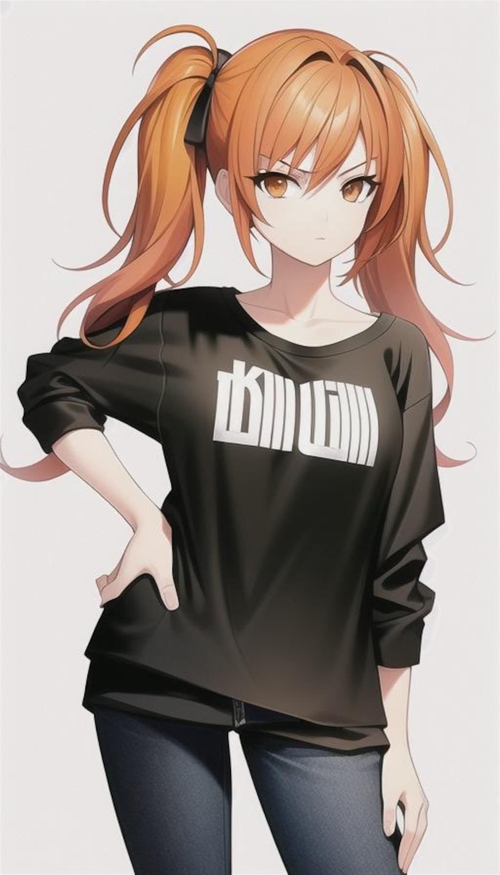 オレンジ髪の女の子　3