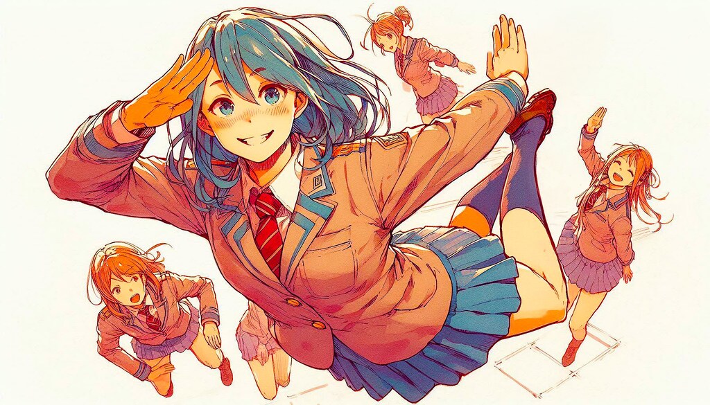 敬礼する少女19