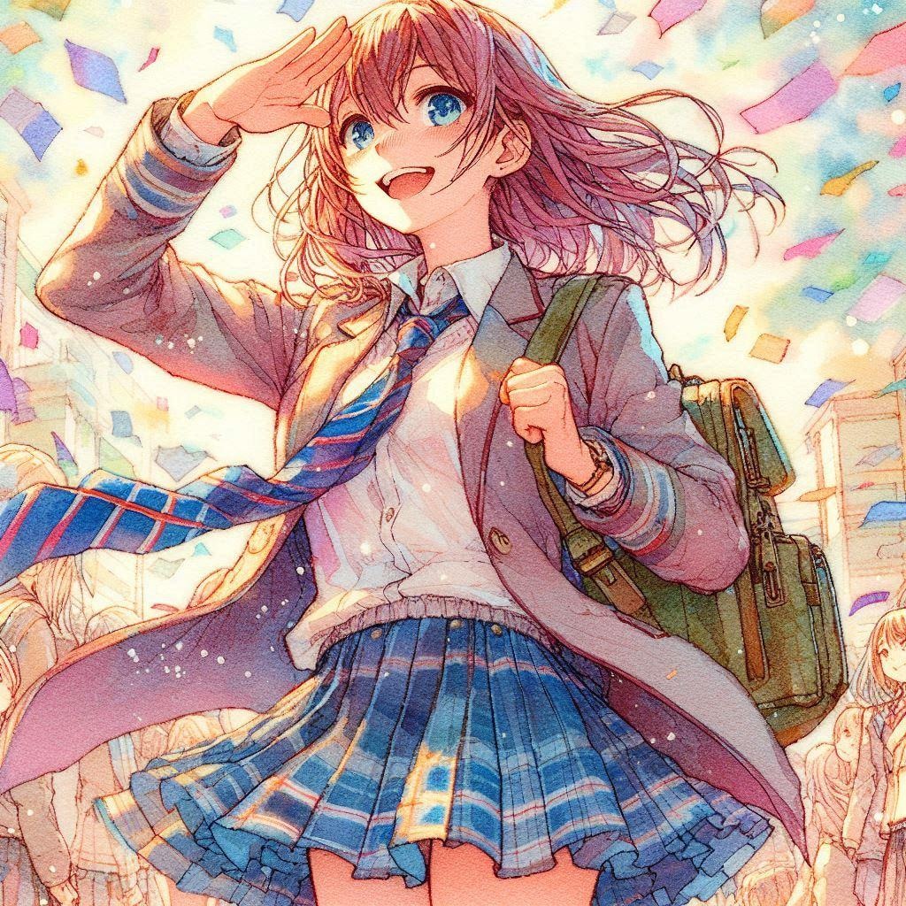 敬礼する少女19