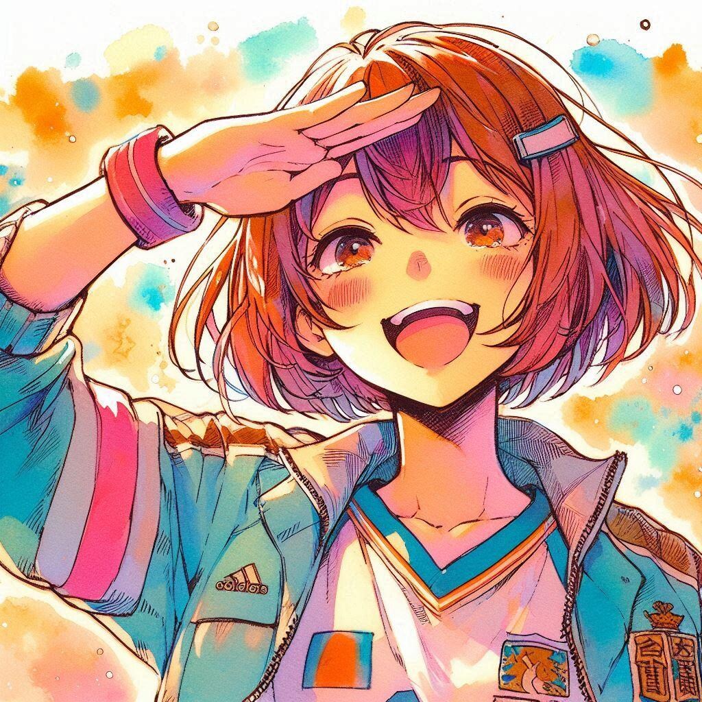 敬礼する少女19