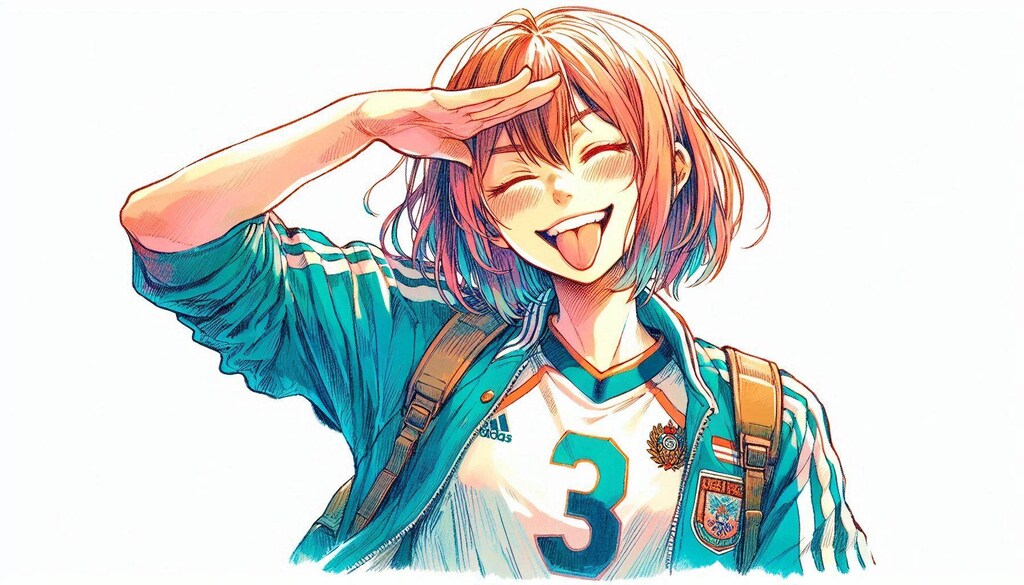 敬礼する少女19