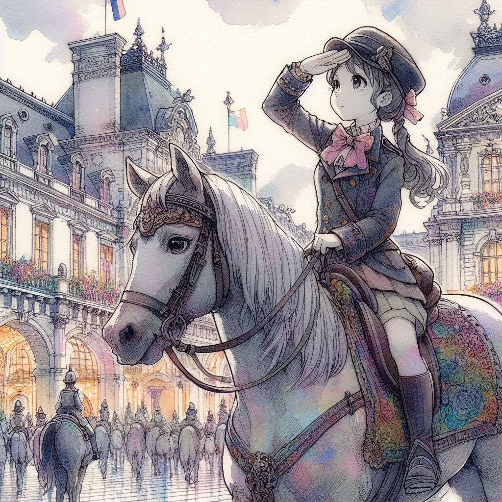 敬礼する少女19