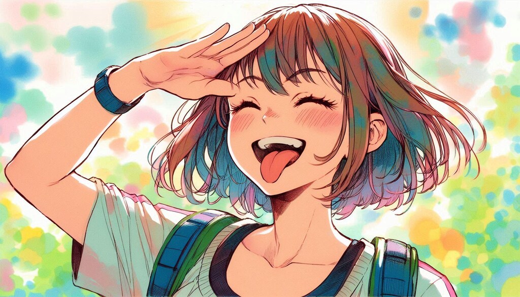 敬礼する少女19