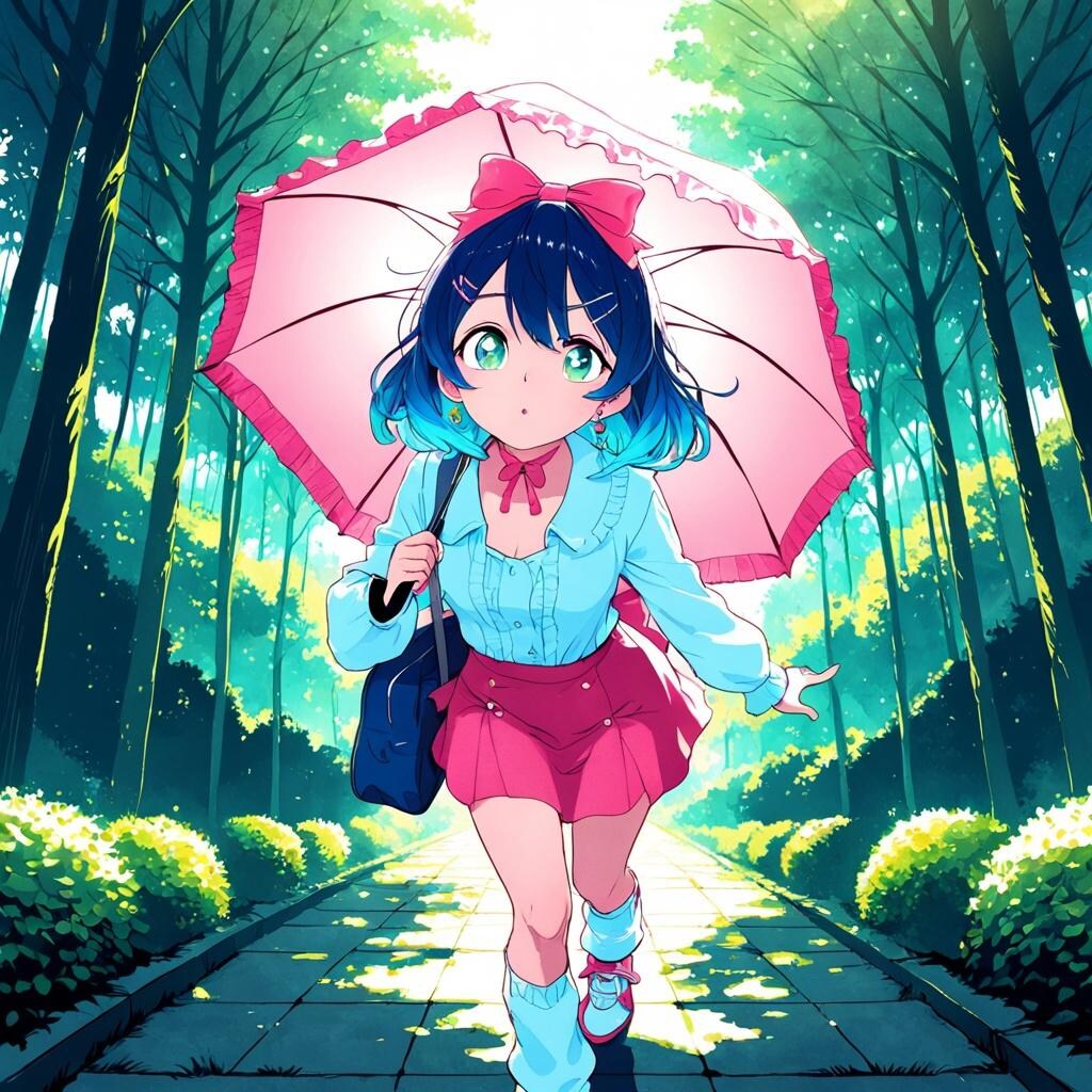 傘を持って