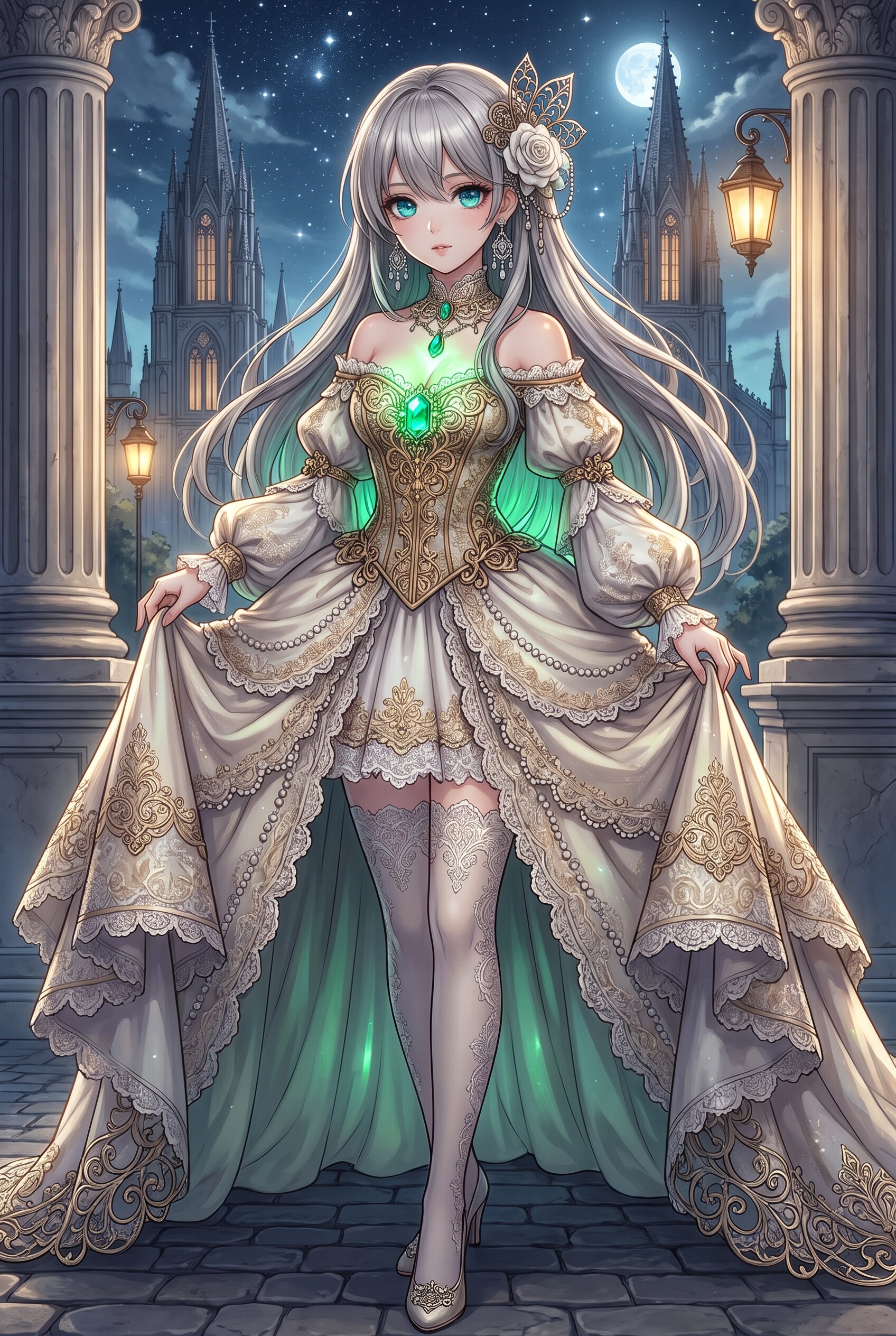 星夜の緑宝冠