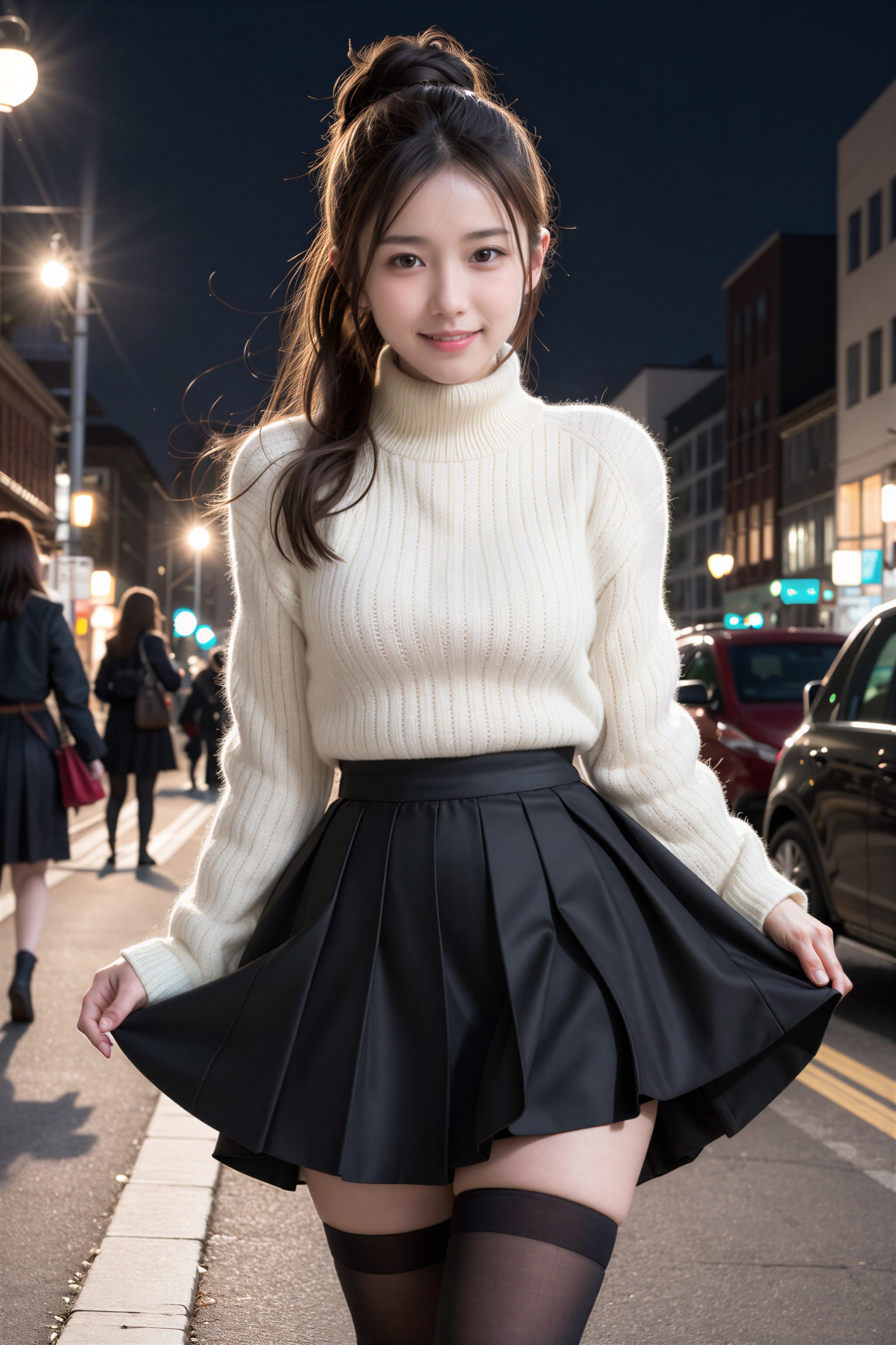 冬の夜の街 3 | の人気AIイラスト・グラビア