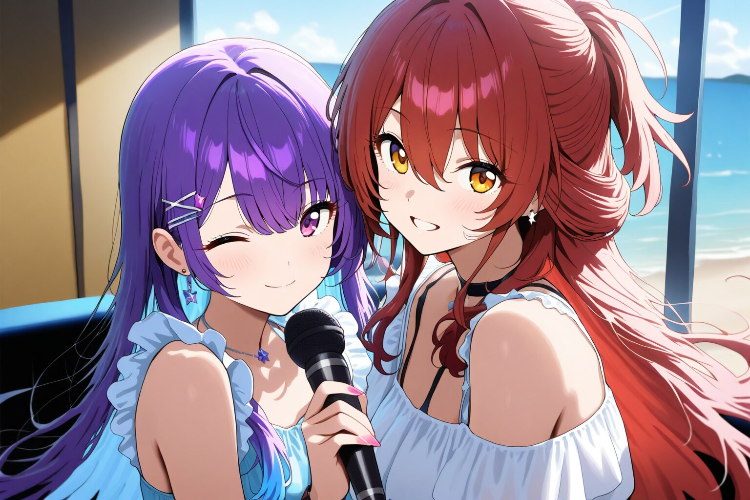 美少女カラオケデュエット | の人気AIイラスト・グラビア