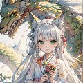 狐っ子と龍神様 2枚目