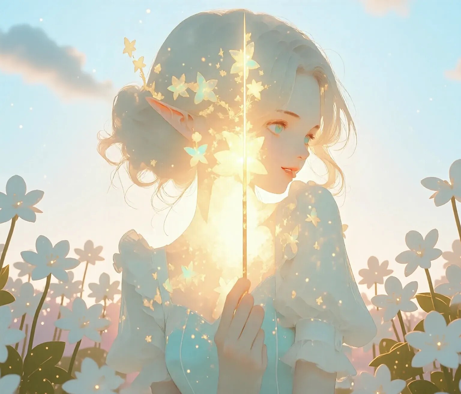 エルフの光魔法 | の人気AIイラスト・グラビア