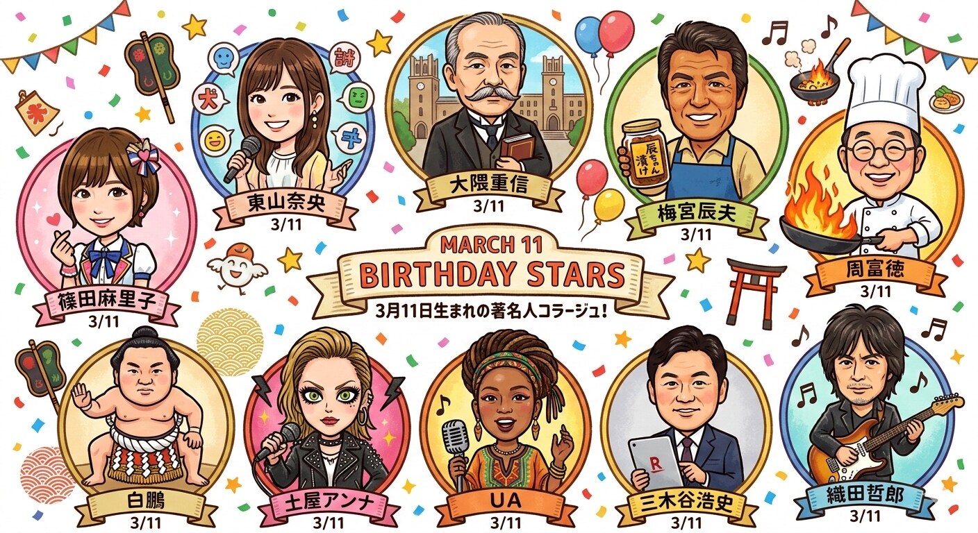 ３月１１日生まれの著名人 | の人気AIイラスト・グラビア