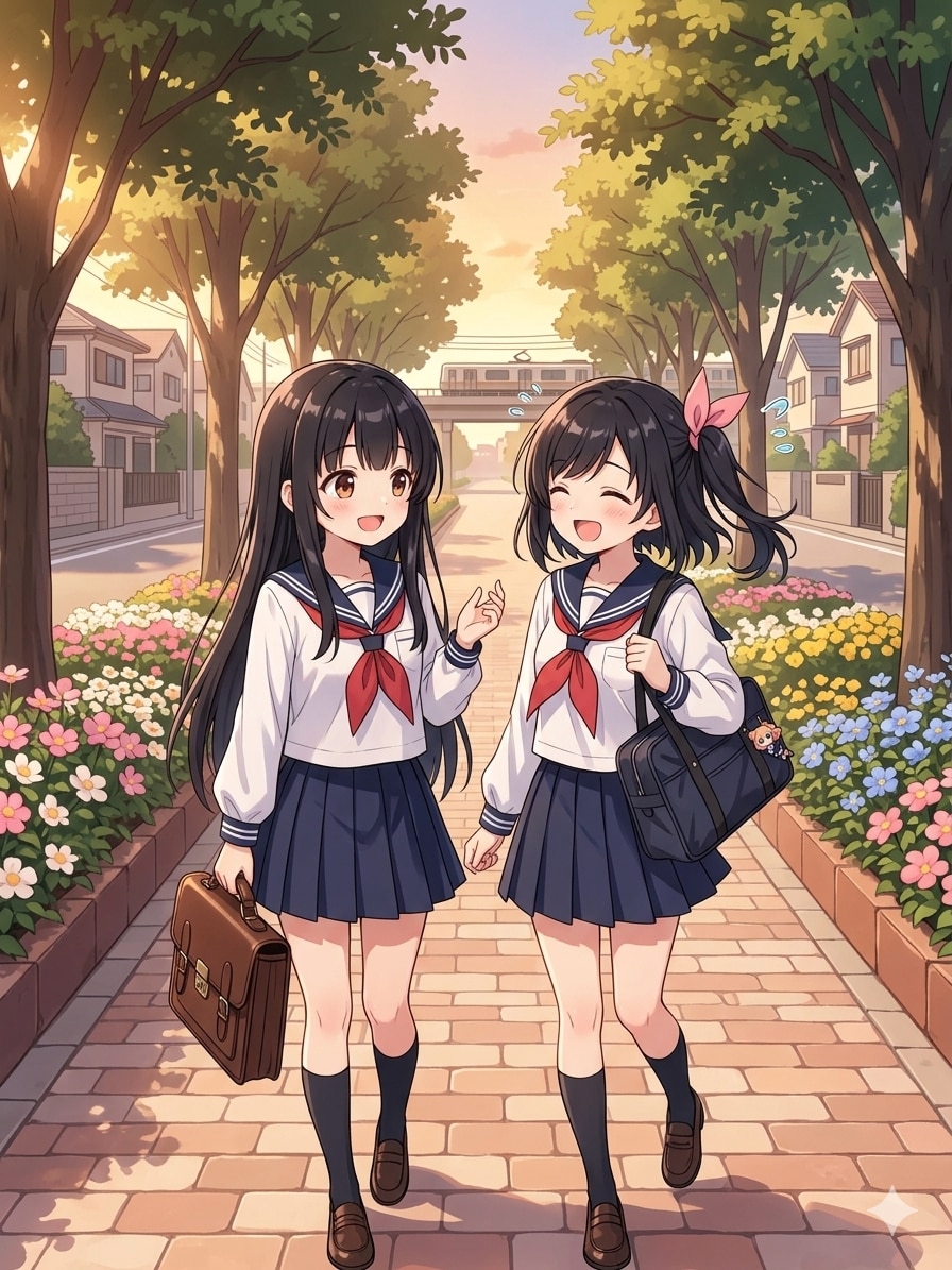 黒髪ちゃんとさやかちゃん