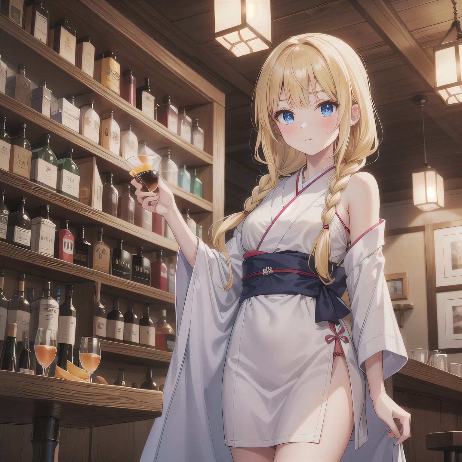 金髪ロングで酒場の少女１０