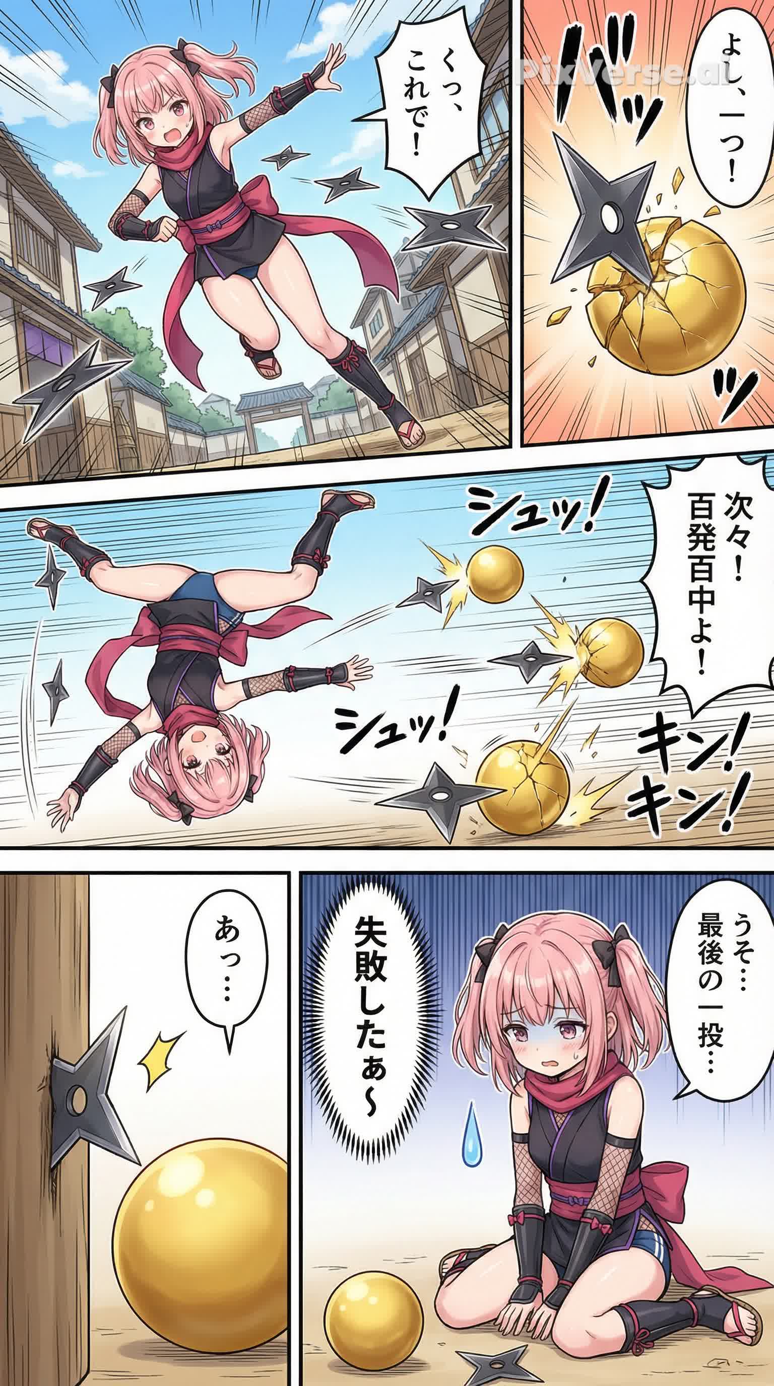 【キンタマンガ】忍ルマ桃音ちゃんのキンタマ修行
