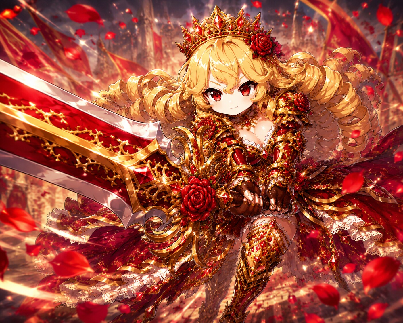 紅薔薇【副団長・烈華騎士】《戦場の烈華》❤️ロザリア・フォン・デア・ローゼンフェルト