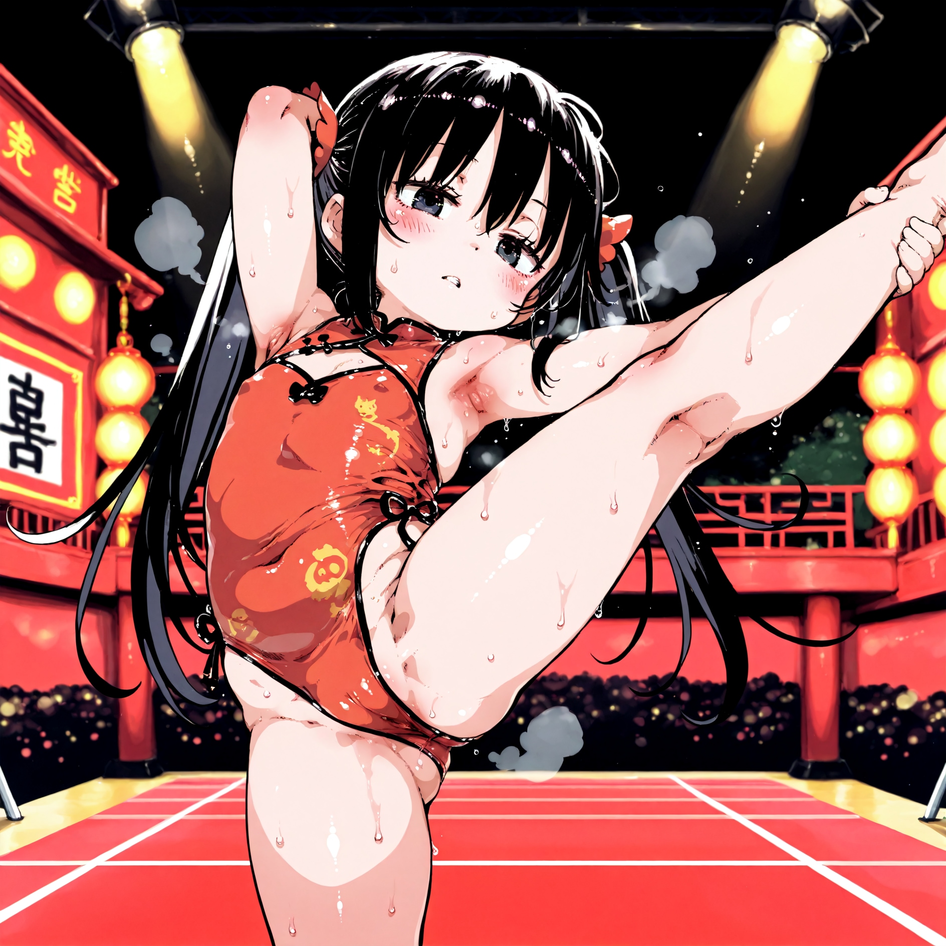 中華風レオタっ娘