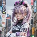 紫髪の人 2枚目