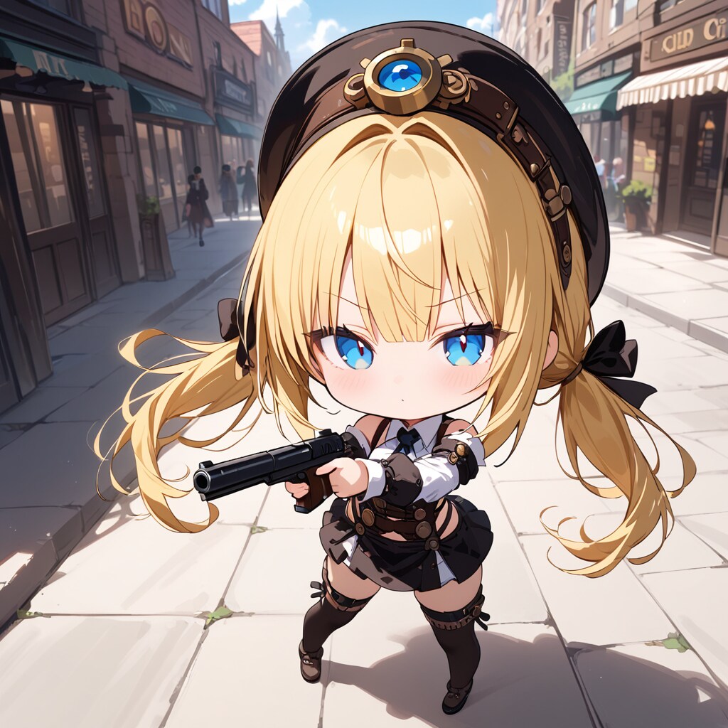 銃を構えるポーズ