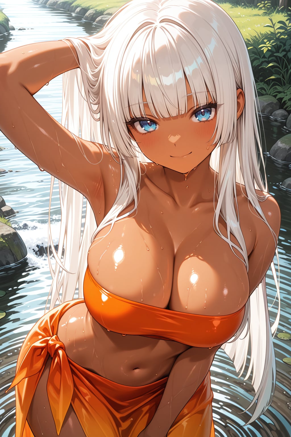 ここお水すごく冷たくて気持ちいいよ。あなたも降りてきてみない？