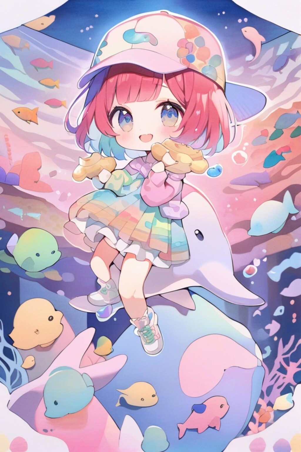 パステルな赤髪ちゃん