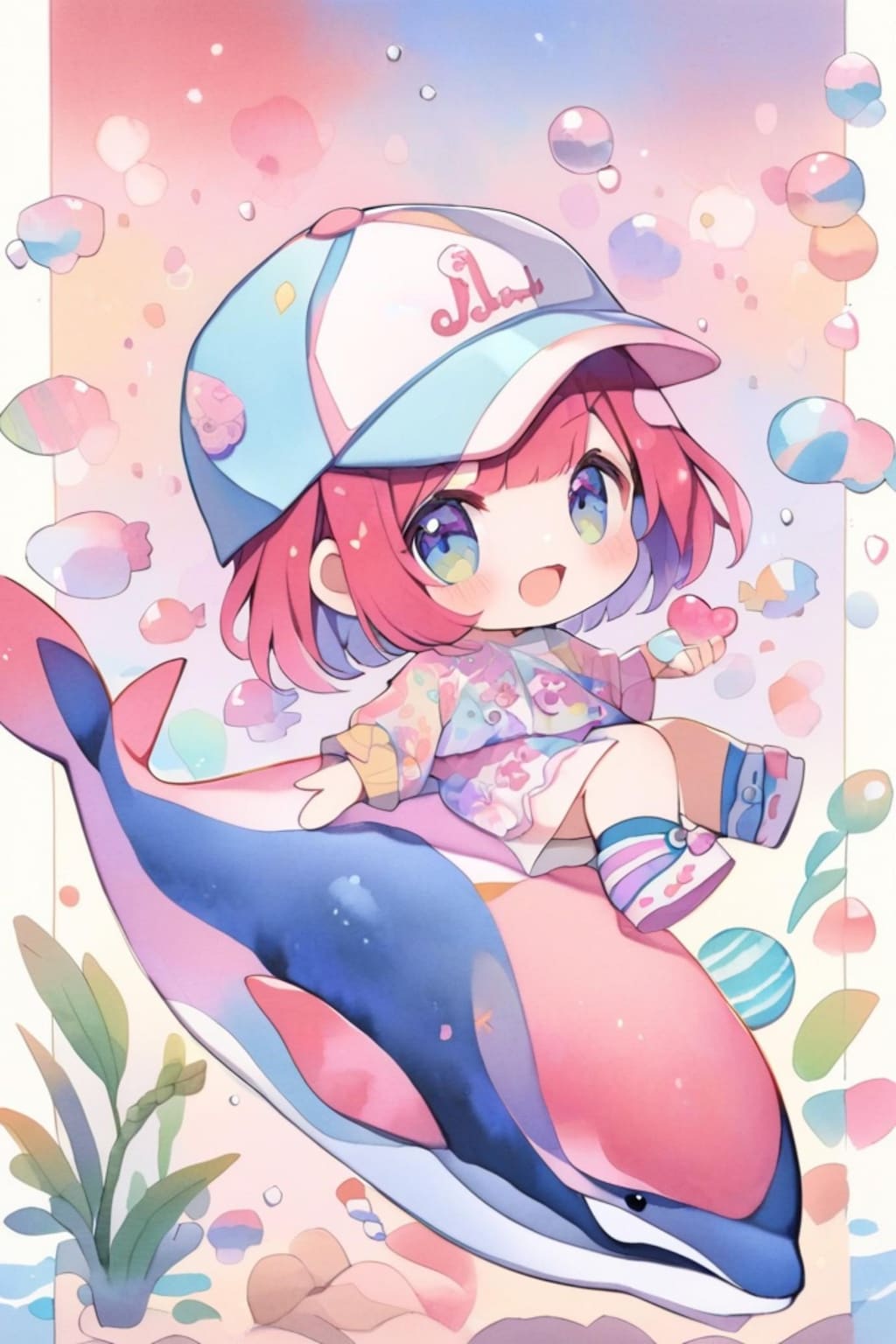 パステルな赤髪ちゃん