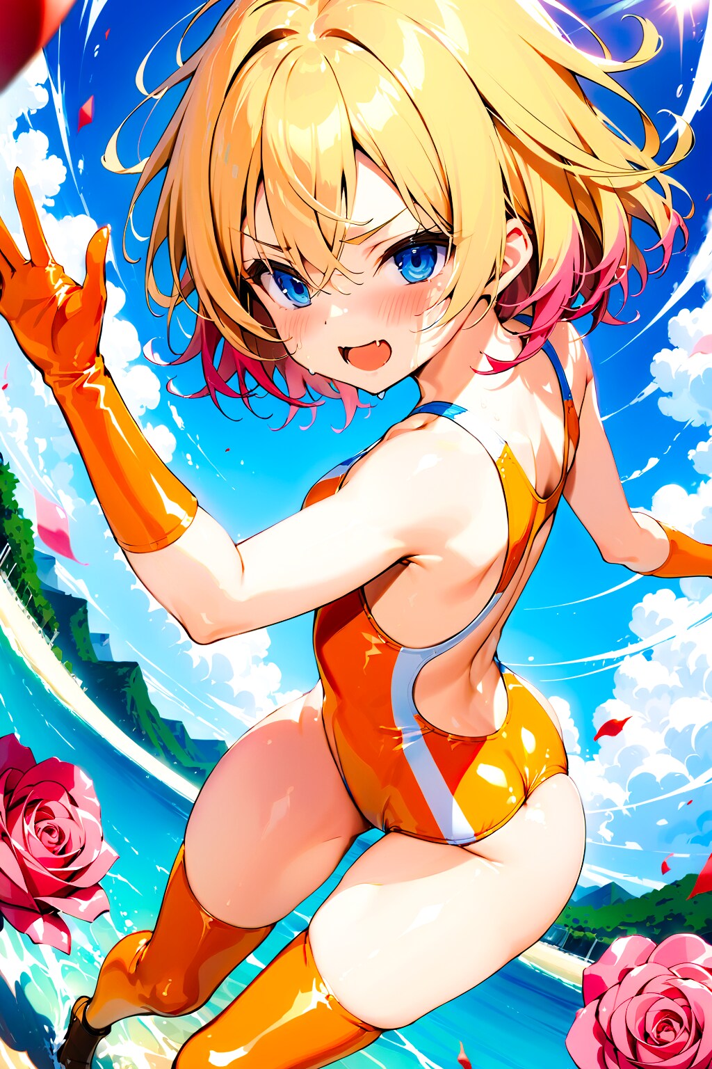 正義の競泳水着ヒロインちゃん！