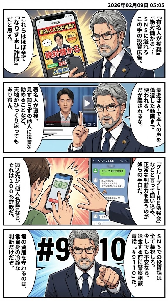 SNS型投資詐欺　毎日漫画5時 | の人気AIイラスト・グラビア