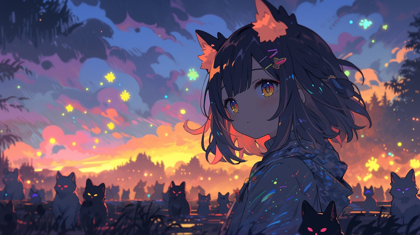 星降る黄昏に集う猫の眷属