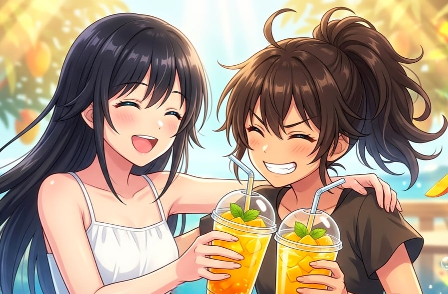 かんぱーい☆マンゴージュース | の人気AIイラスト・グラビア